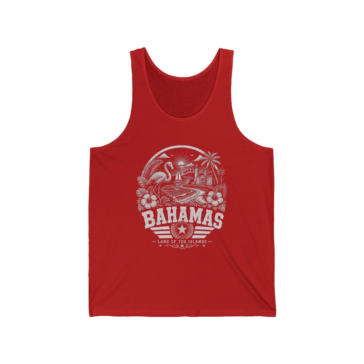 Bahamas Men's Tank Top — Red (front)