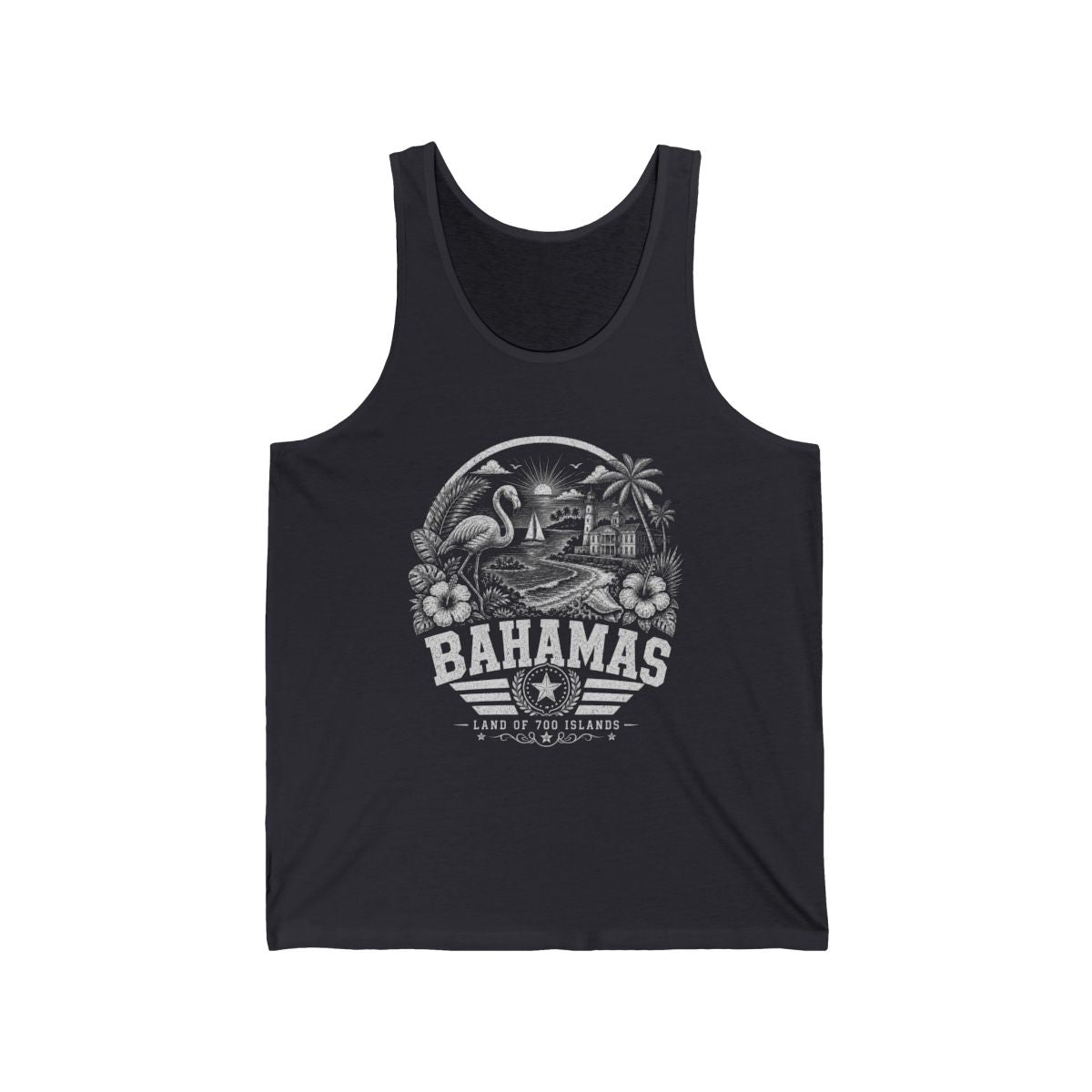 Bahamas Men's Tank Top — Dark Grey (front)