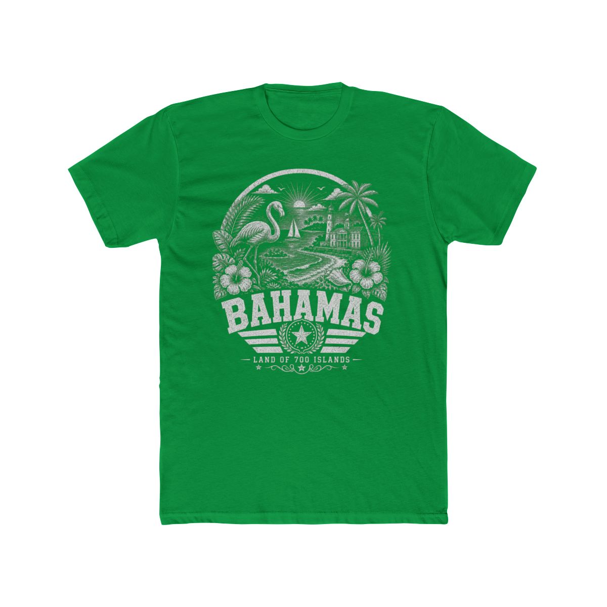 Bahamas Men's Tee — Solid Kelly Green