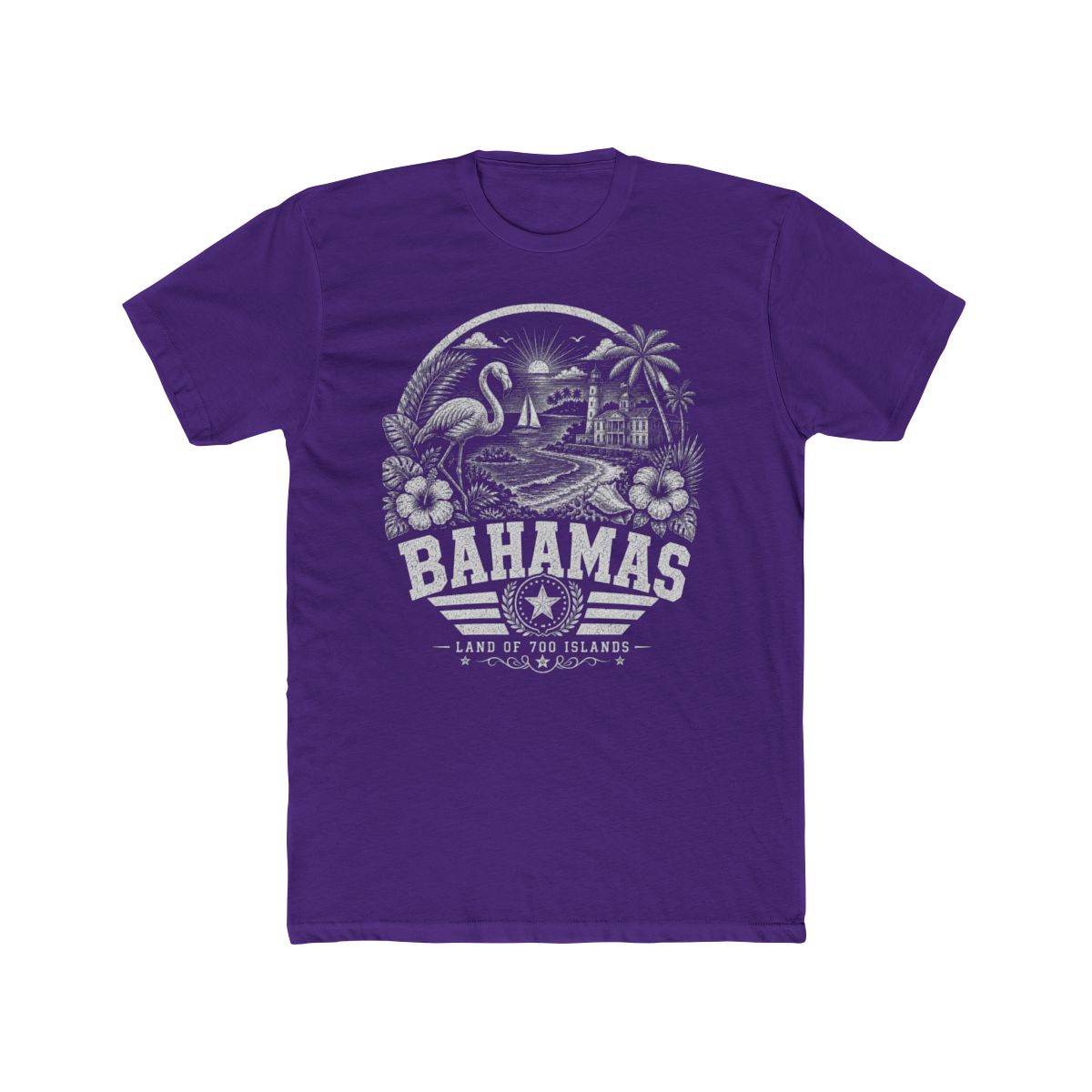 Bahamas Men's Tee — Solid Purple Rush