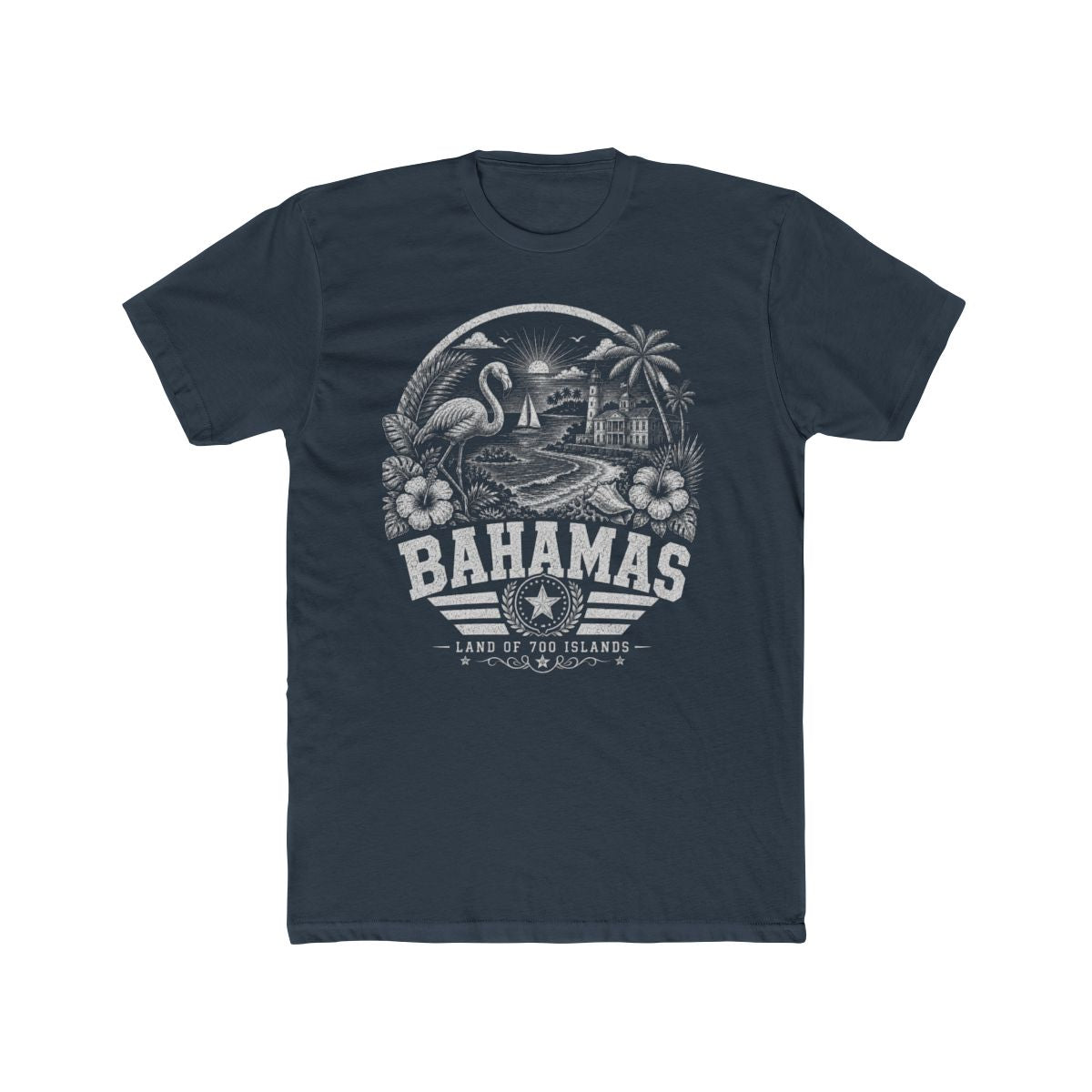Bahamas Men's Tee — Solid Indigo