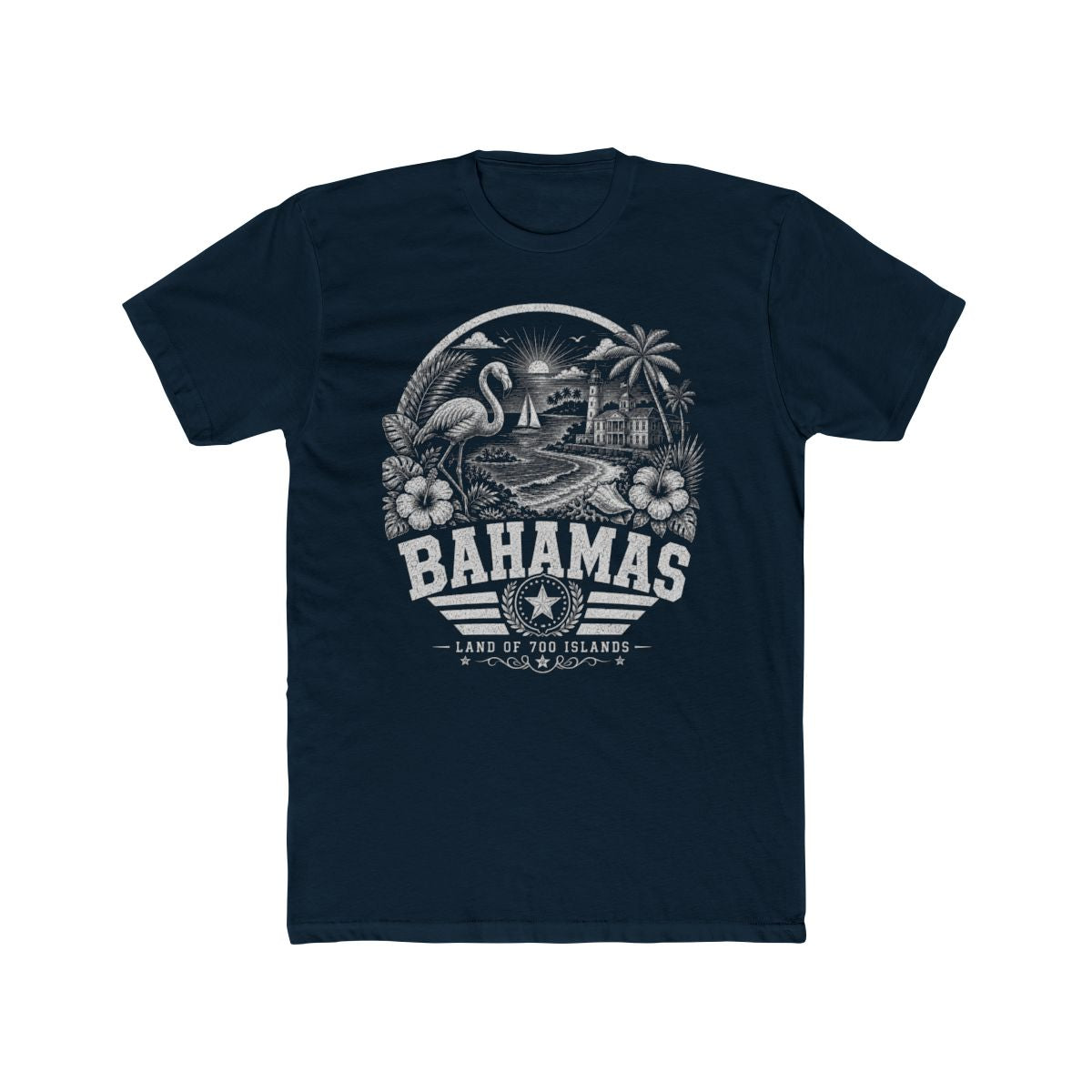 Bahamas Men's Tee — Solid Midnight Navy
