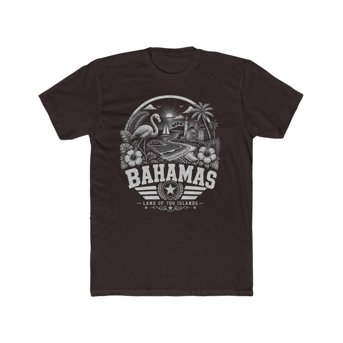 Bahamas Men's Tee — Solid Dark Chocolate