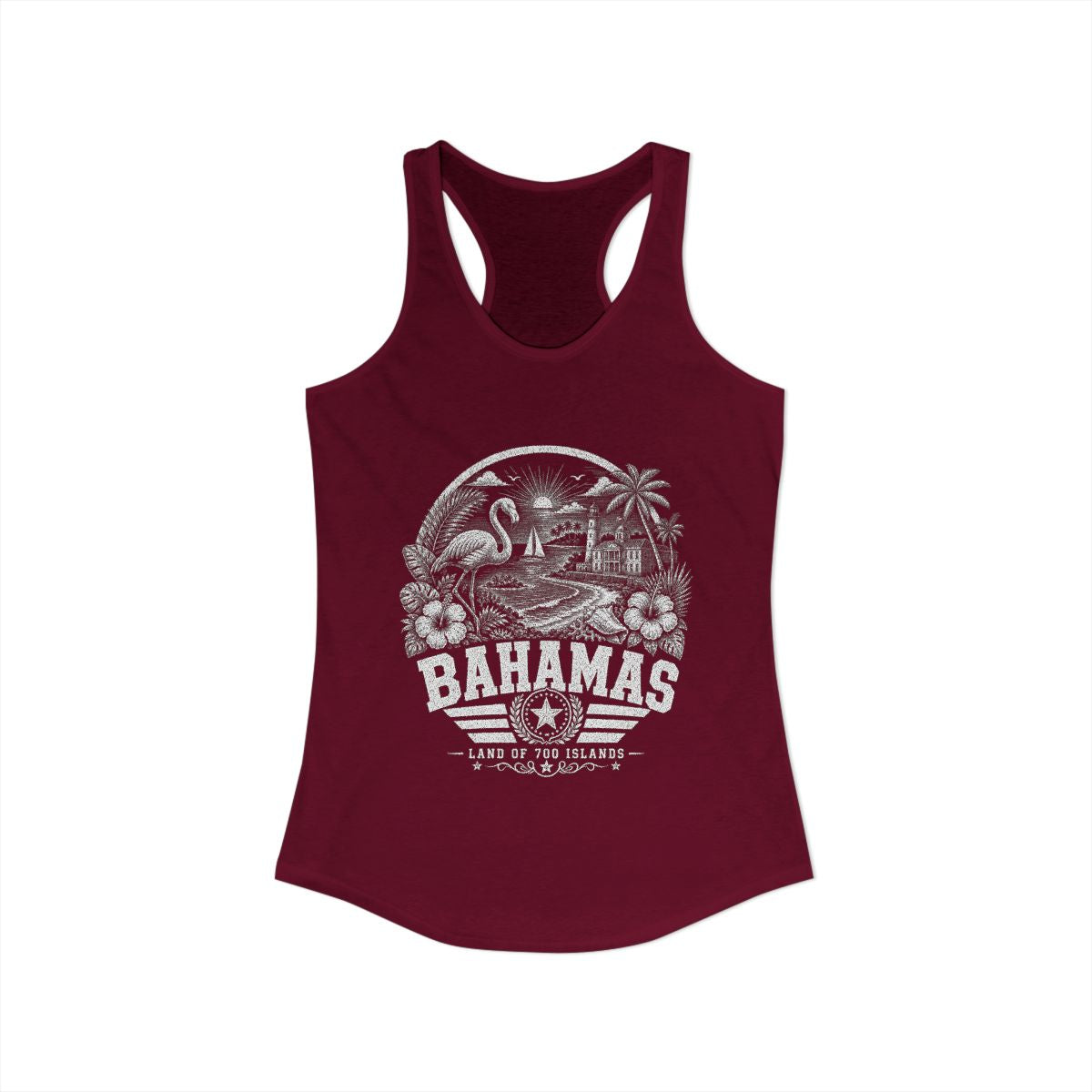 Bahamas Women's Tank Top — Solid Cardinal Red (front)