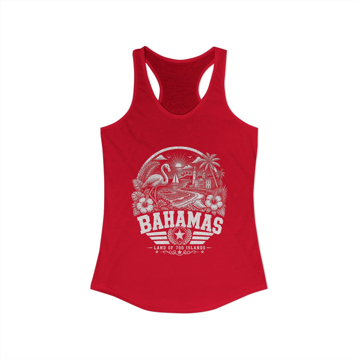 Bahamas Women's Tank Top — Solid Red (front)