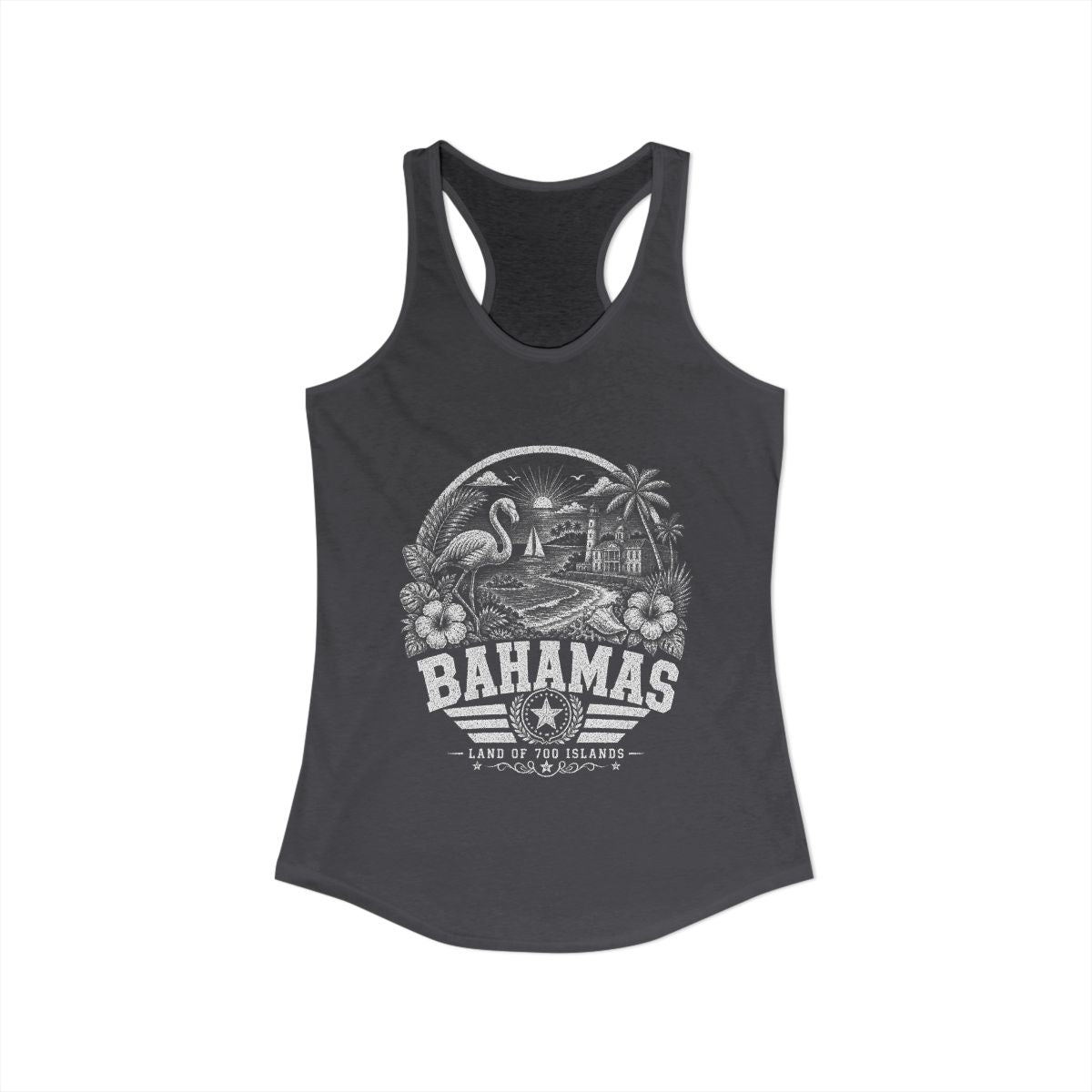 Bahamas Women's Tank Top — Solid Dark Gray (front)