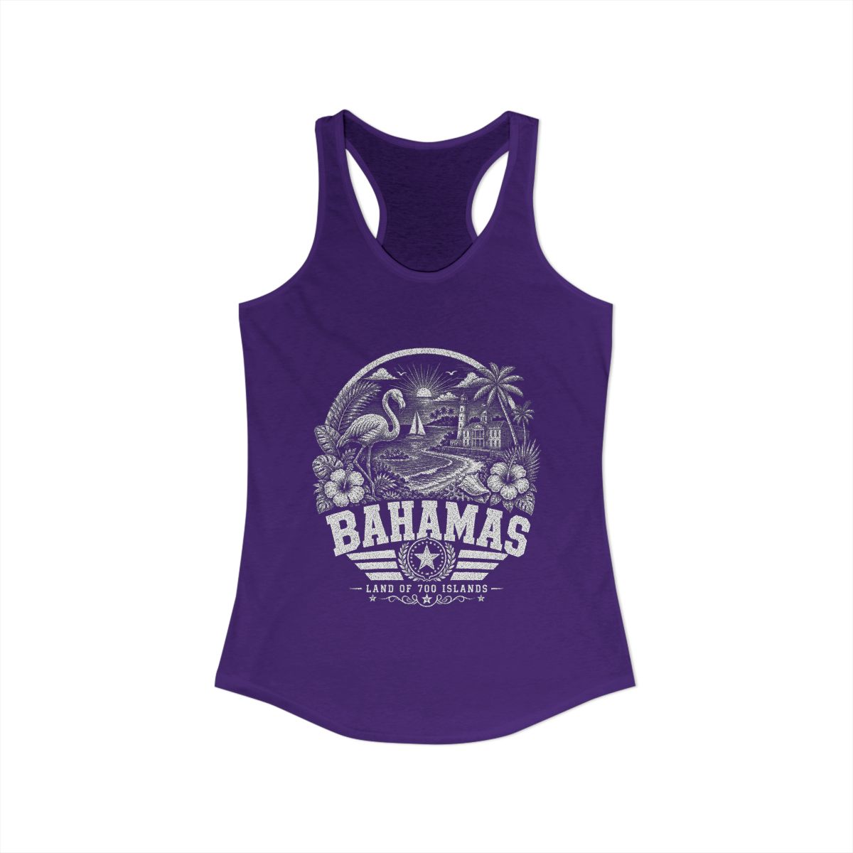 Bahamas Women's Tank Top — Solid Purple Rush (front)