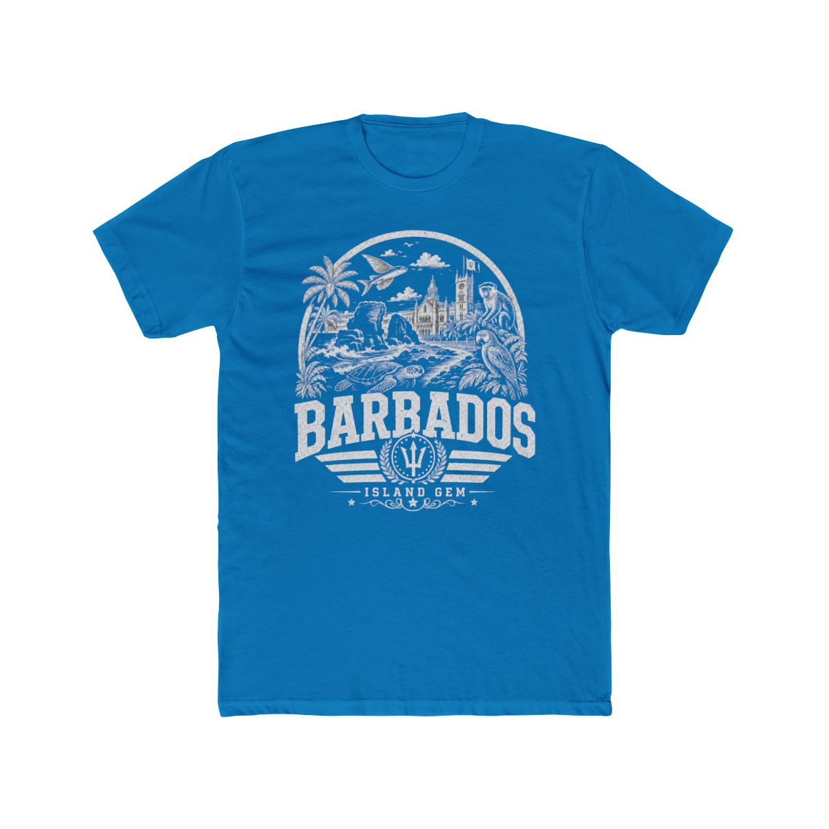 Barbados Men's Tee — Solid Turquoise
