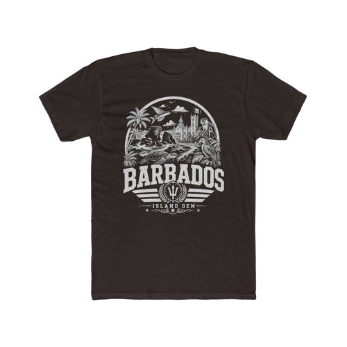 Barbados Men's Tee — Solid Dark Chocolate