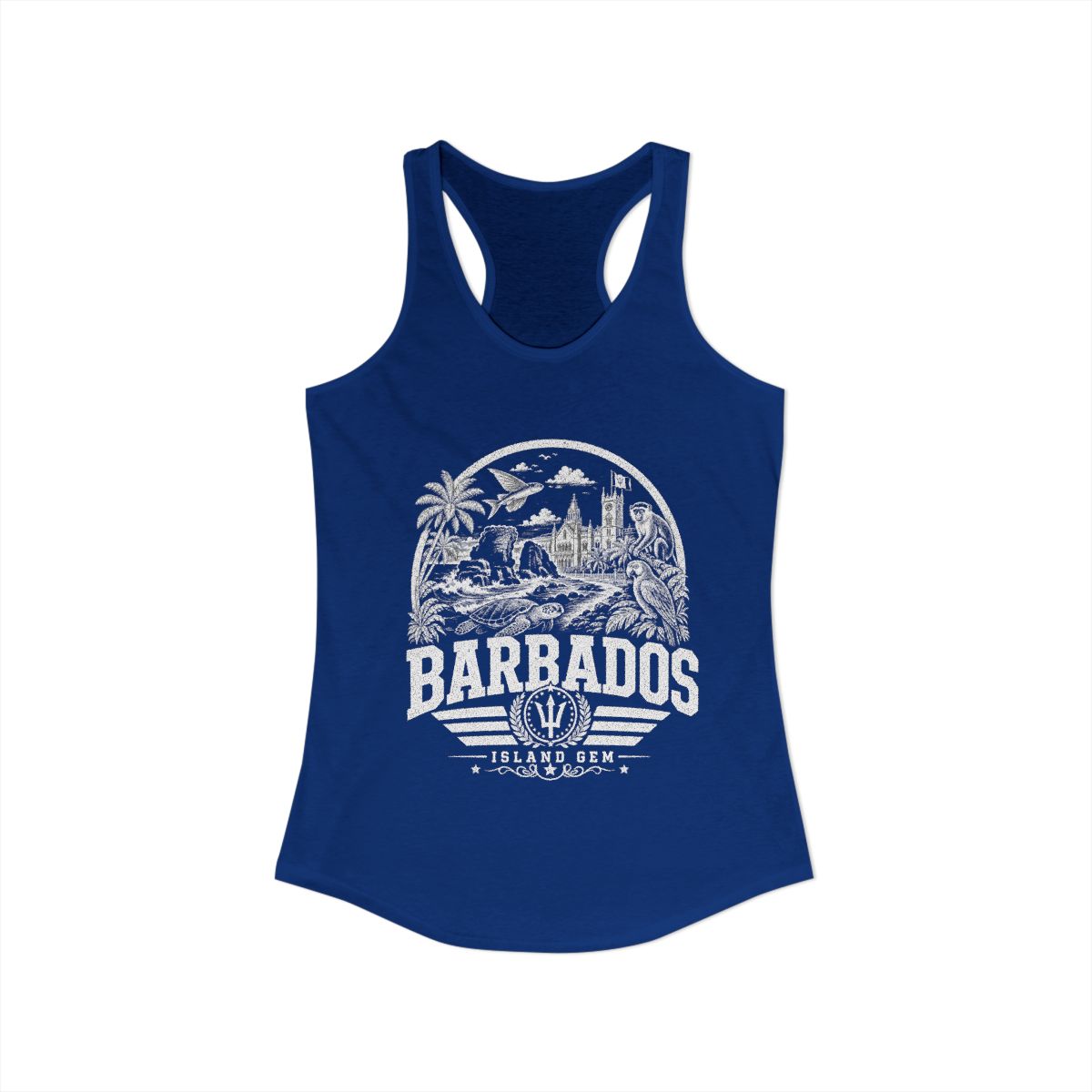 Barbados Women's Tank Top — Solid Royal (front)