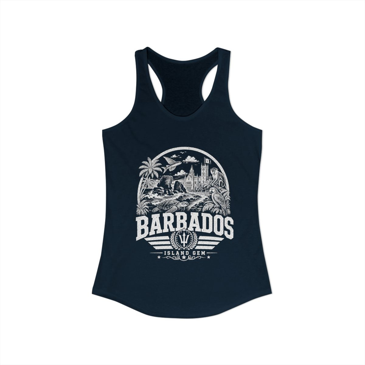 Barbados Women's Tank Top — Solid Midnight Navy (front)