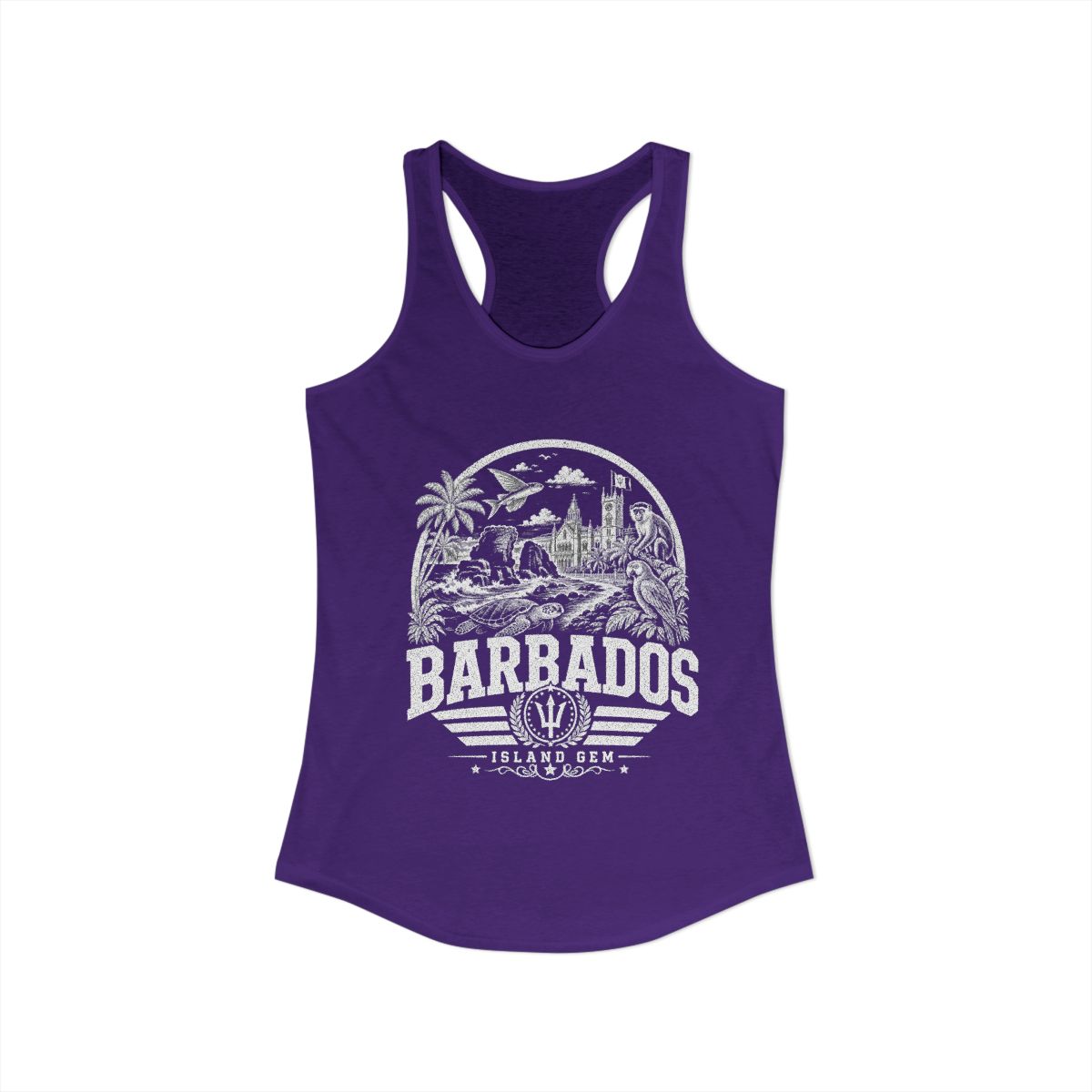 Barbados Women's Tank Top — Solid Purple Rush (front)