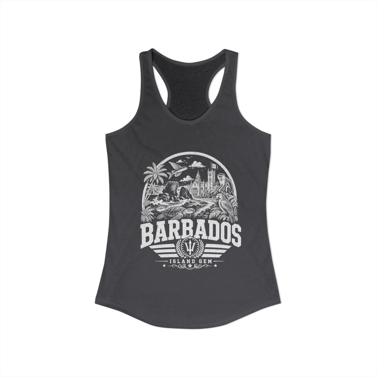 Barbados Women's Tank Top — Solid Dark Gray (front)