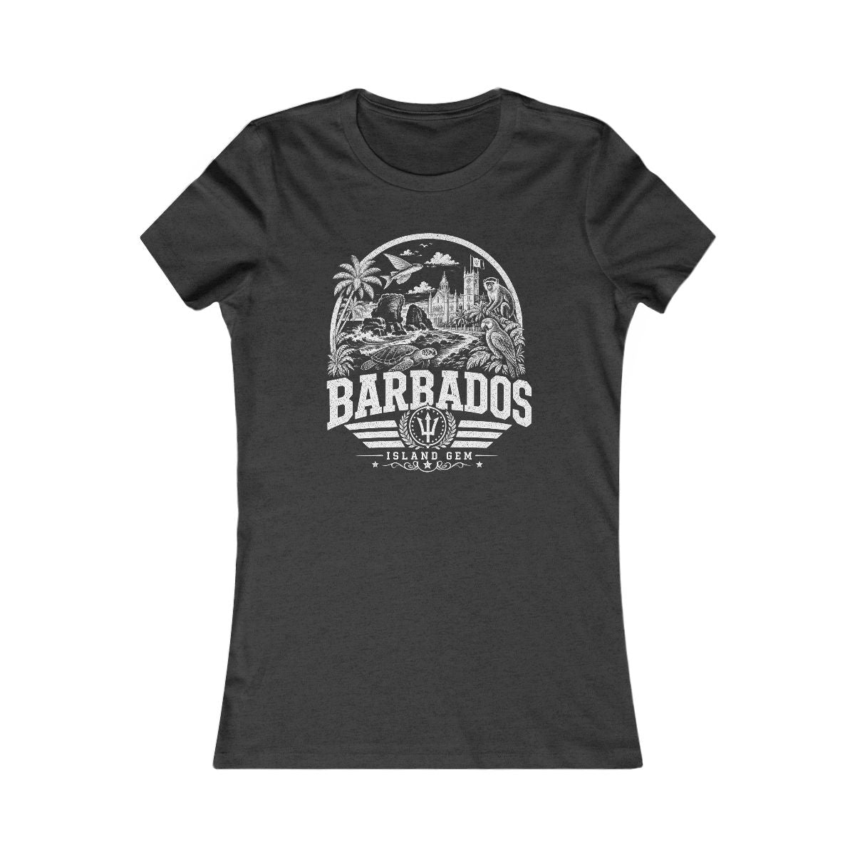 Barbados Women's Tee — Dark Grey Heather