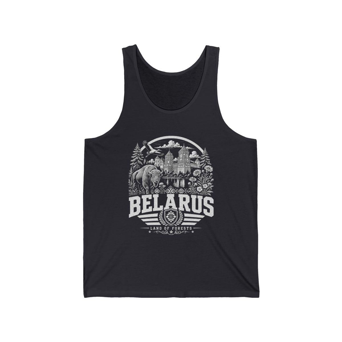 Belarus Men's Tank Top — Dark Grey (front)