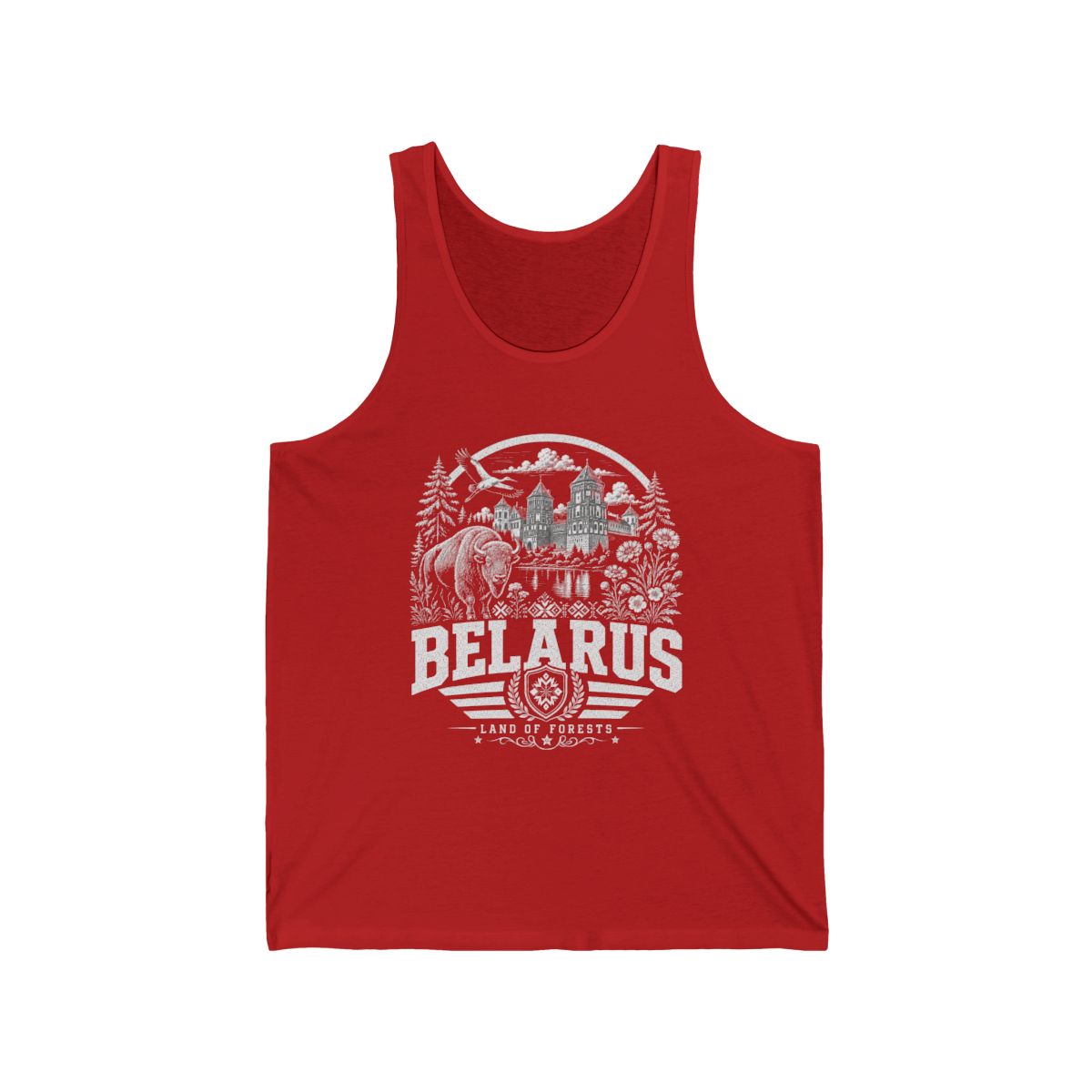 Belarus Men's Tank Top — Red (front)