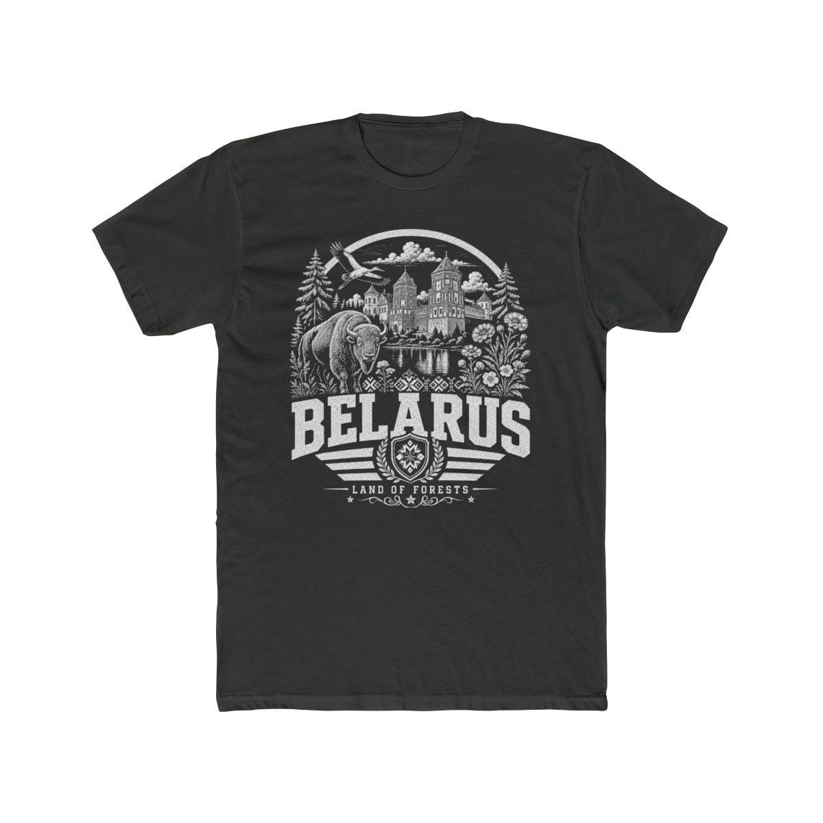 Belarus vintage landmarks men's tee — iconic landmark design | Nameshi Destinations (view 5)