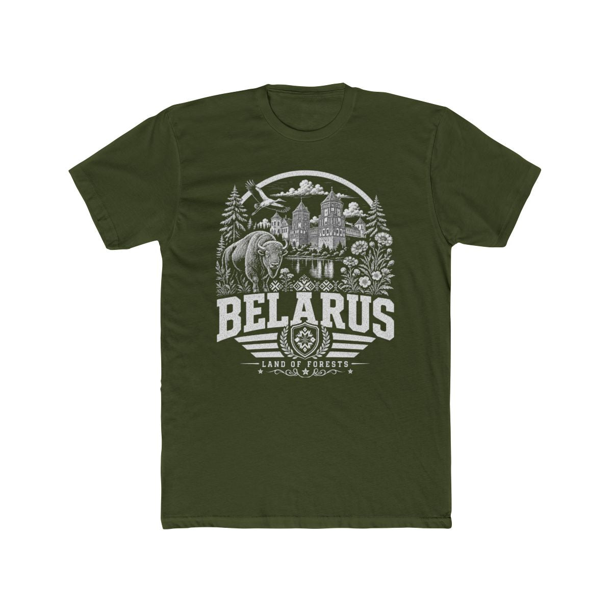Belarus vintage landmarks men's tee — iconic landmark design | Nameshi Destinations (view 4)