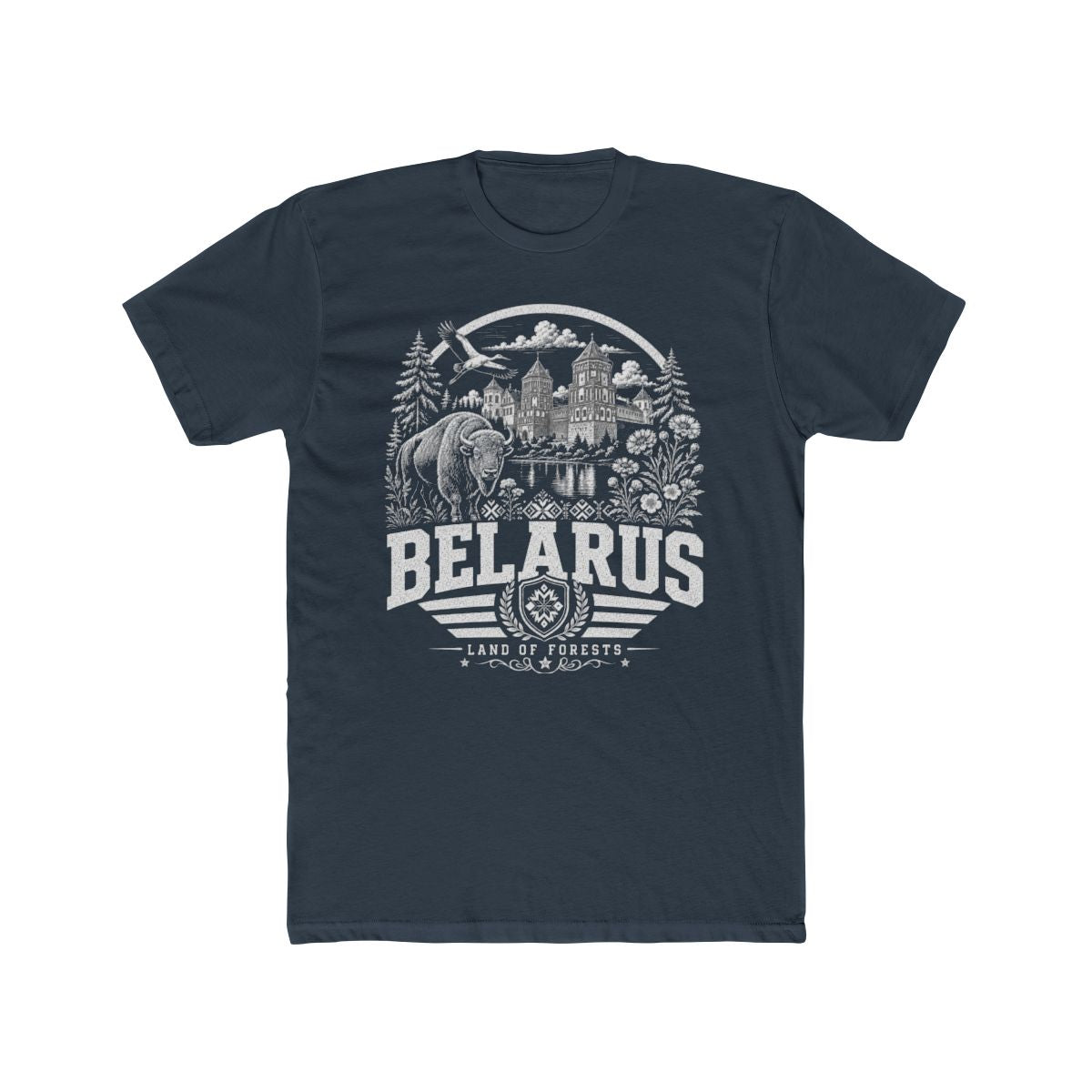 Belarus vintage landmarks men's tee — iconic landmark design | Nameshi Destinations (view 8)