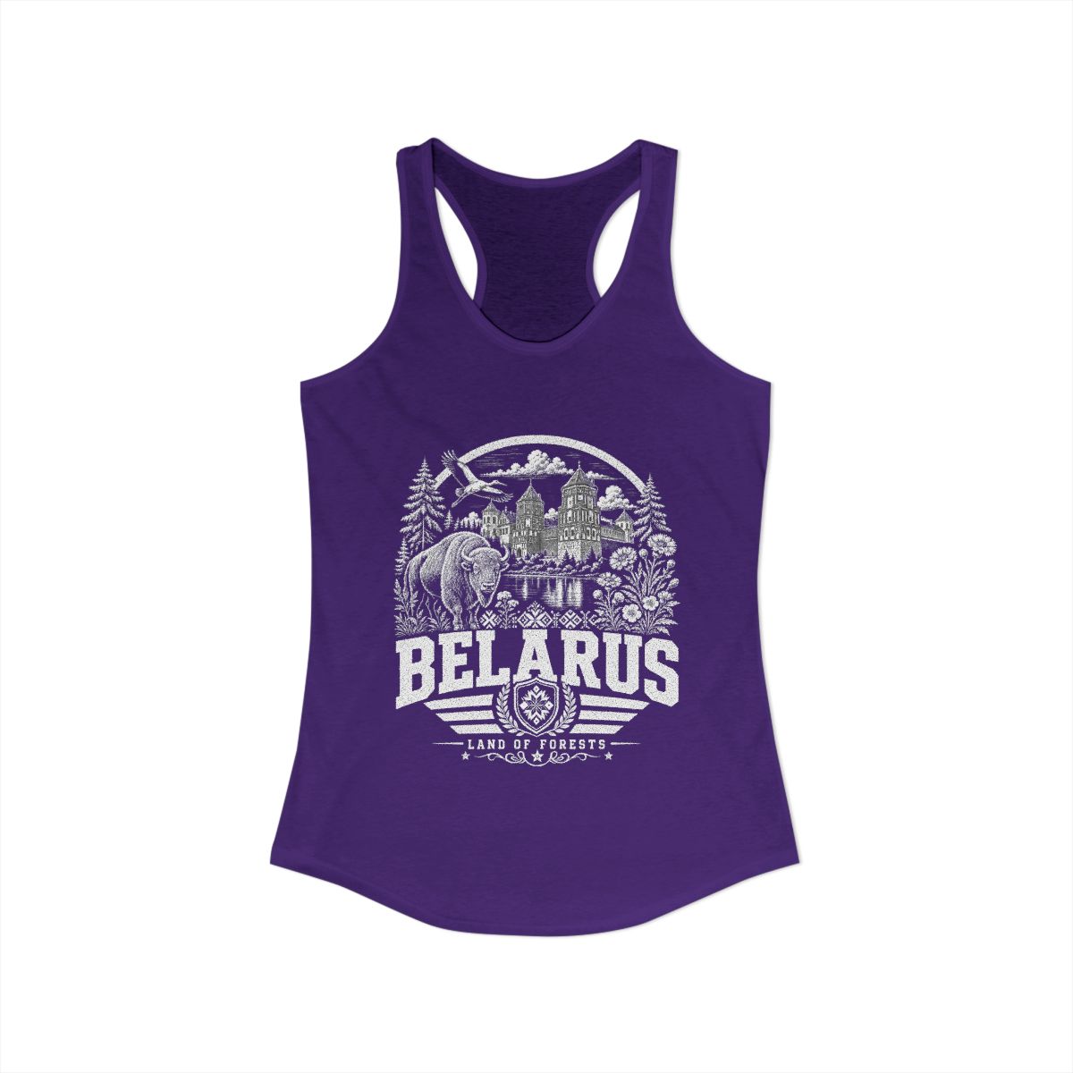 Belarus Women's Tank Top — Solid Purple Rush (front)