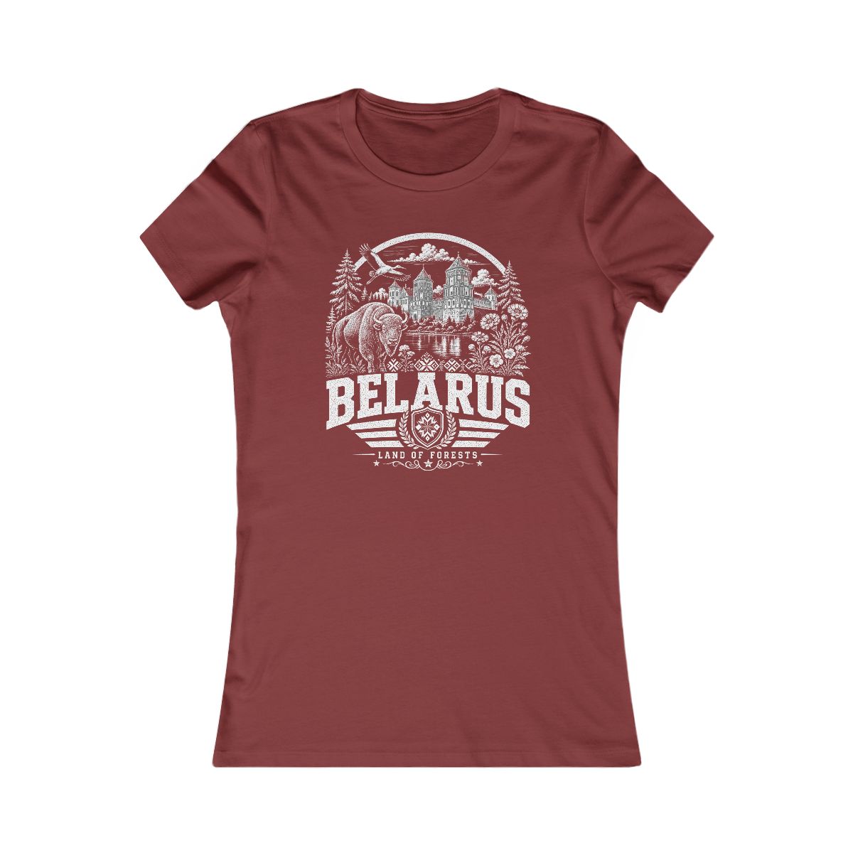Belarus vintage landmarks women's tee — iconic landmark design | Nameshi Destinations (view 14)