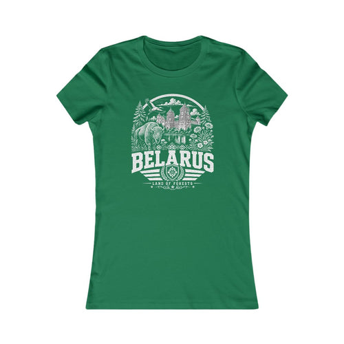 Belarus vintage landmarks women's tee — iconic landmark design | Nameshi Destinations (view 2)