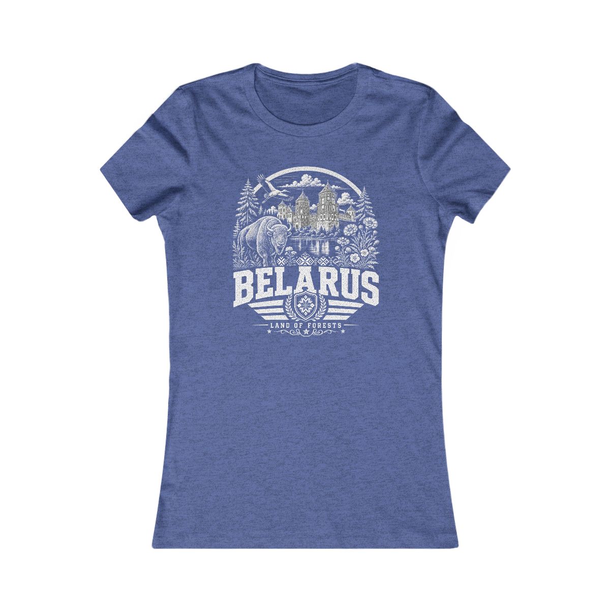 Belarus vintage landmarks women's tee — iconic landmark design | Nameshi Destinations (view 12)