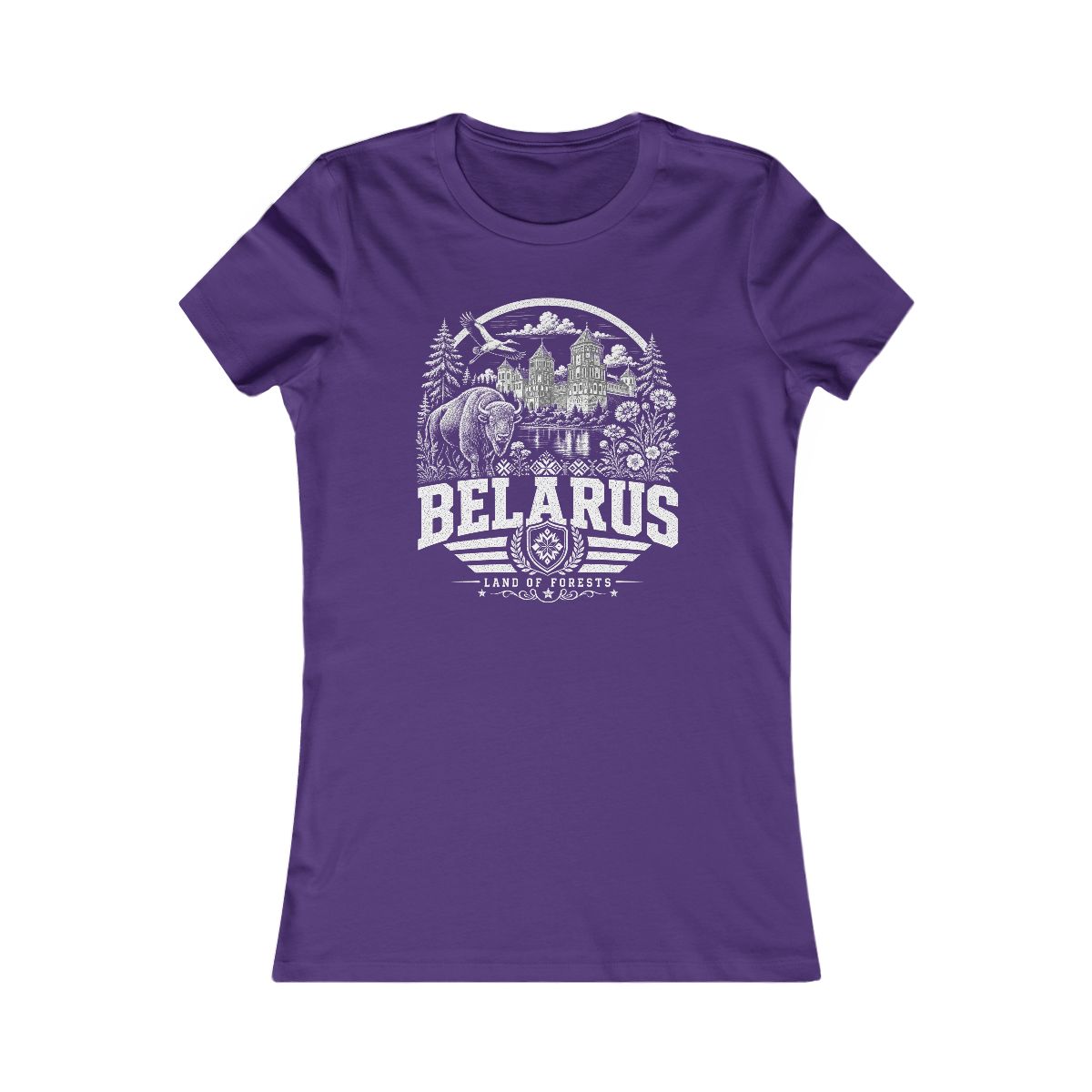 Belarus vintage landmarks women's tee — iconic landmark design | Nameshi Destinations (view 6)