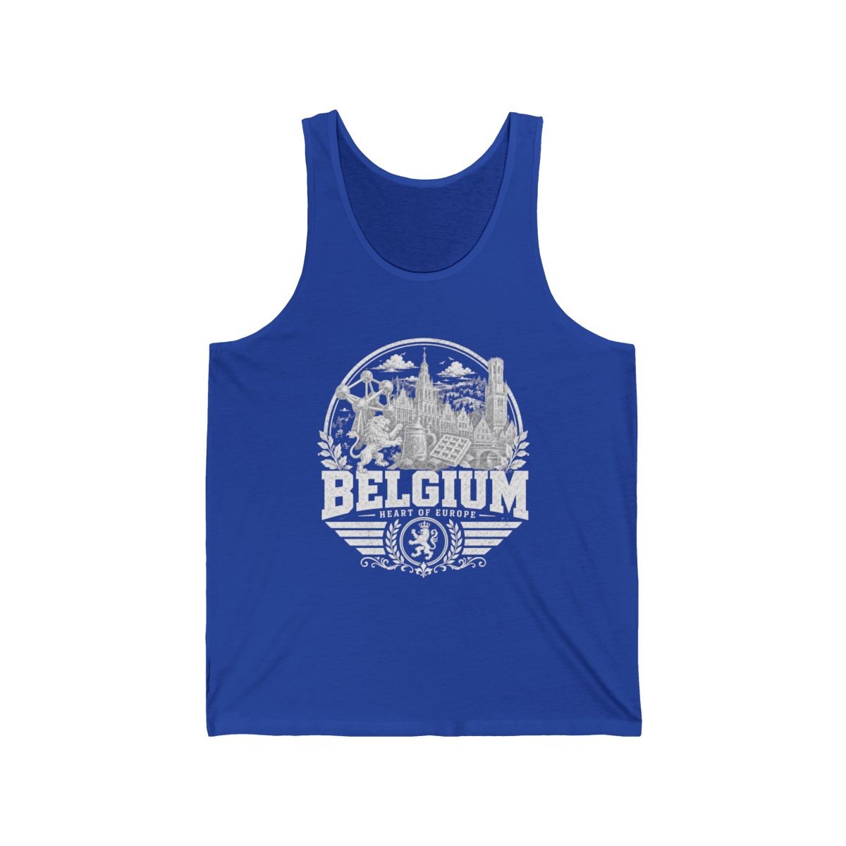 Belgium Men's Tank Top — True Royal (front)
