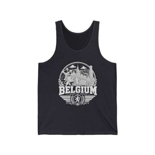 Belgium Men's Tank Top — Dark Grey (front)