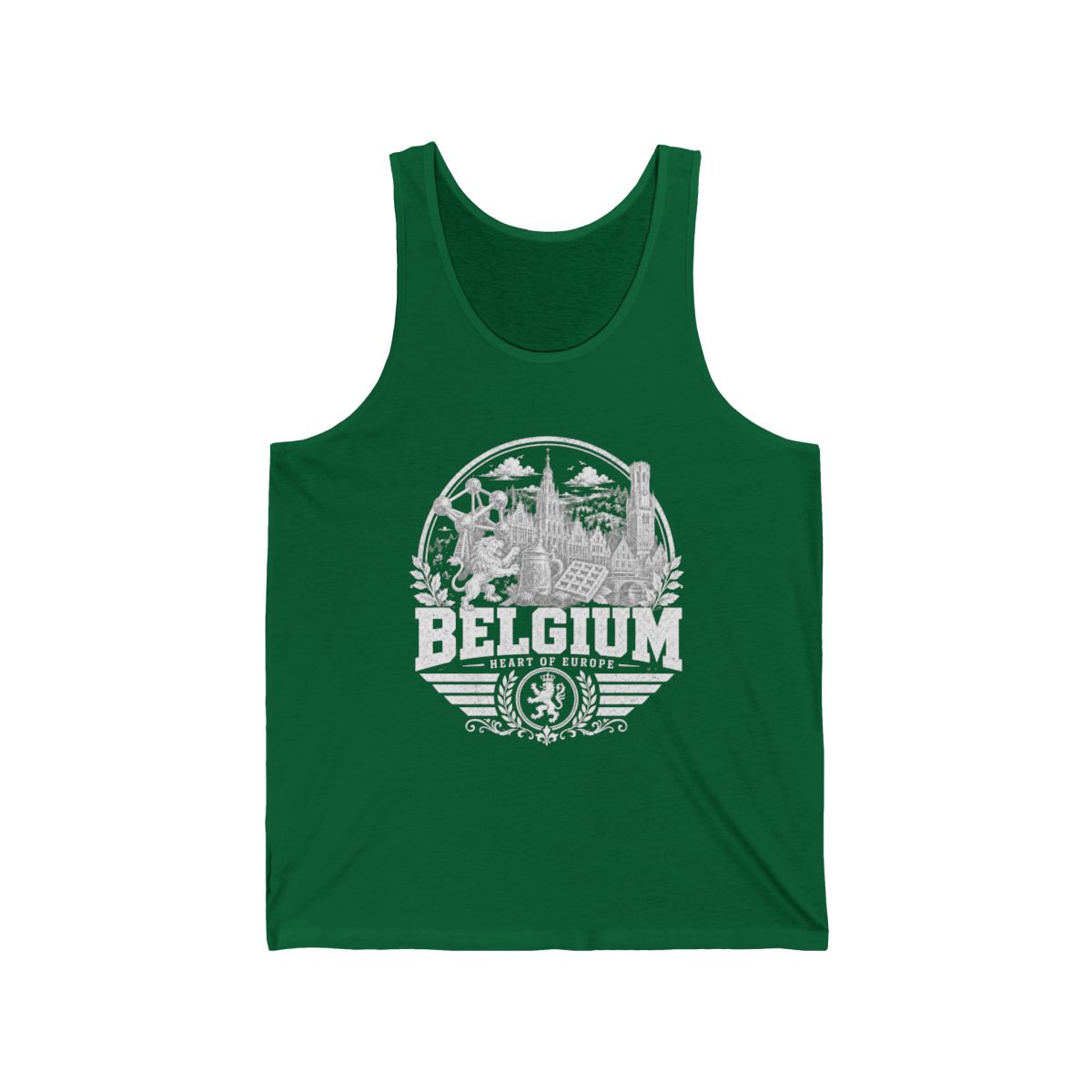 Belgium Men's Tank Top — Kelly (front)