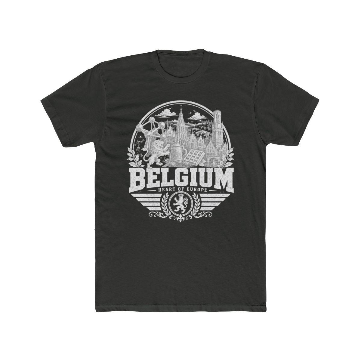 Belgium Men's Tee — Solid Heavy Metal