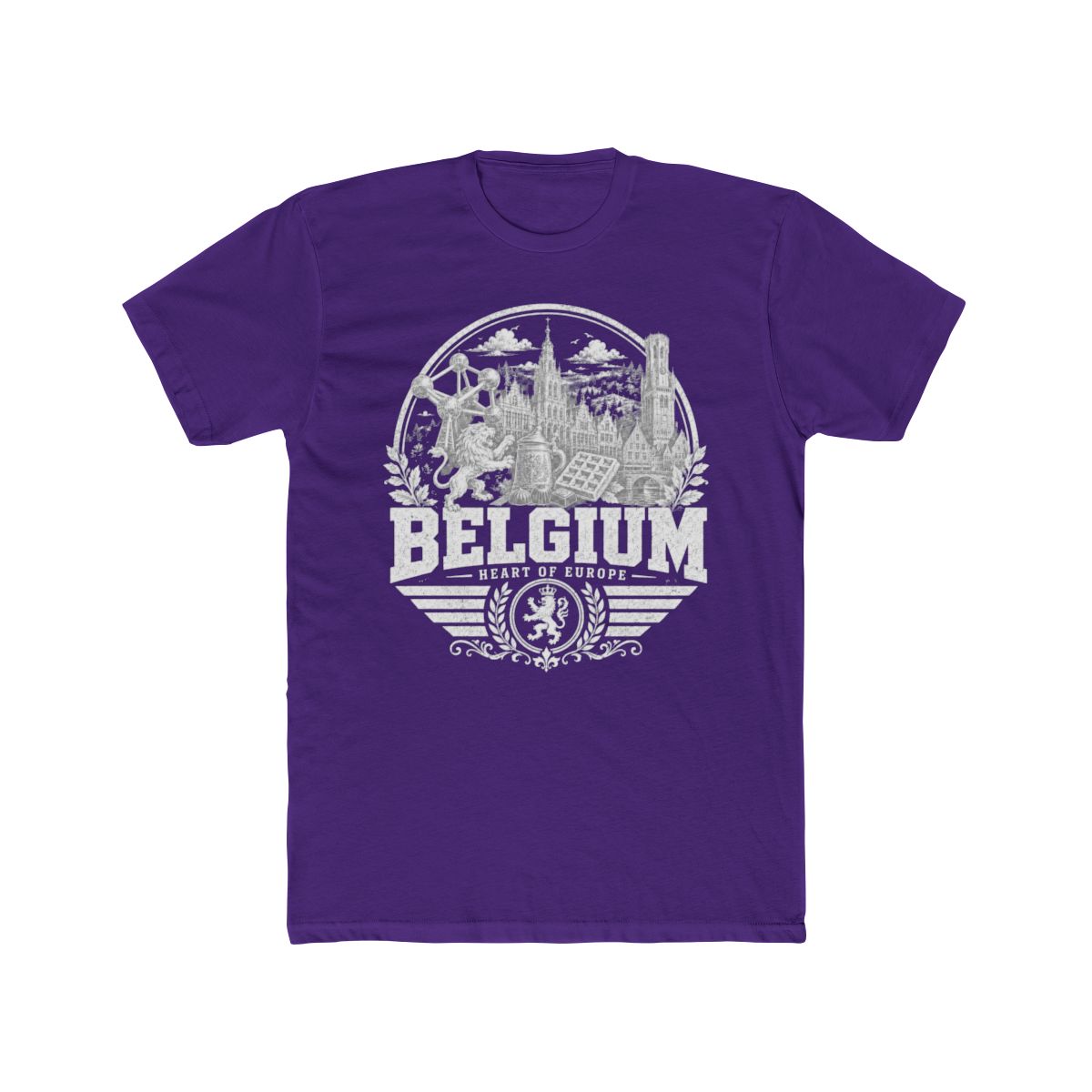 Belgium Men's Tee — Solid Purple Rush