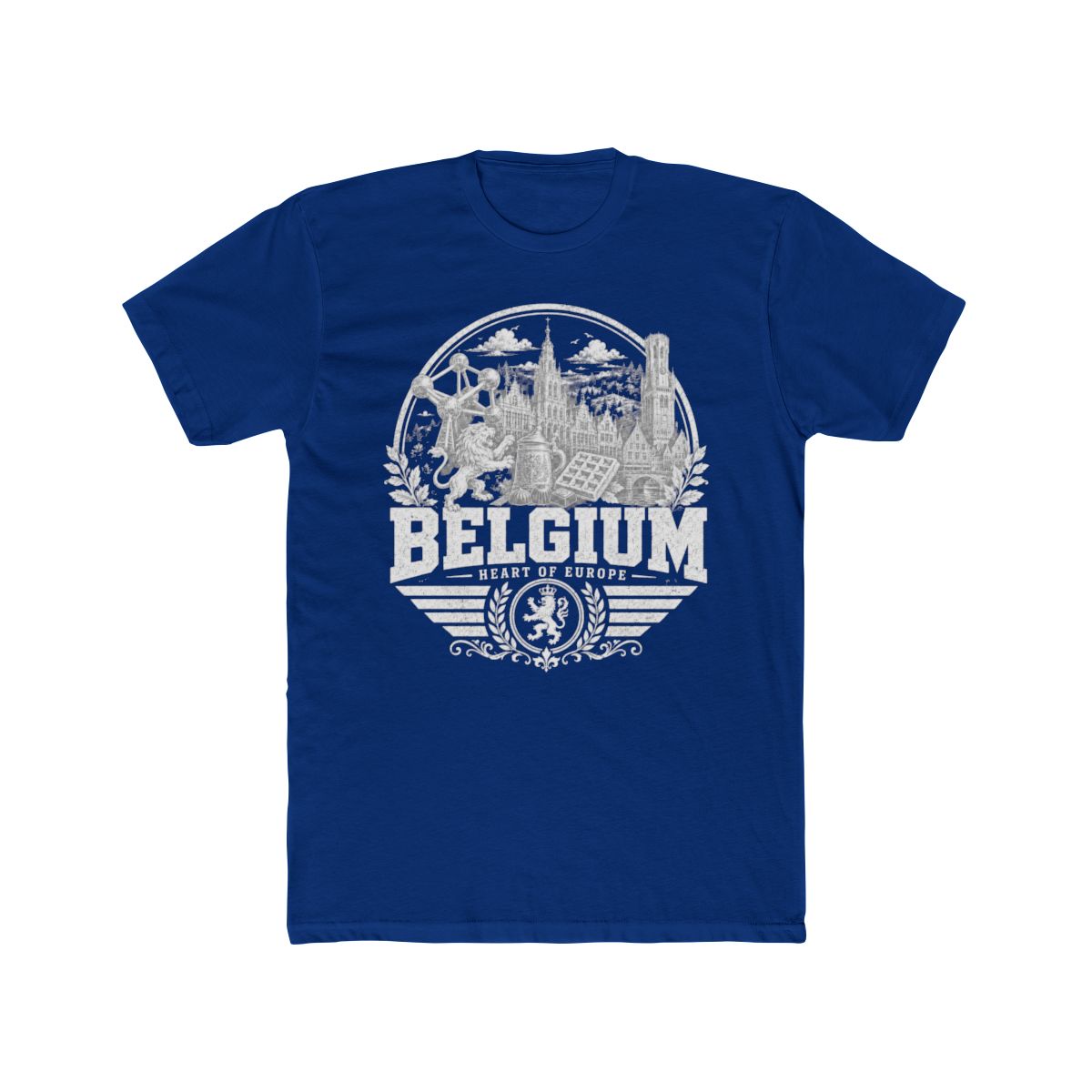 Belgium Men's Tee — Solid Royal