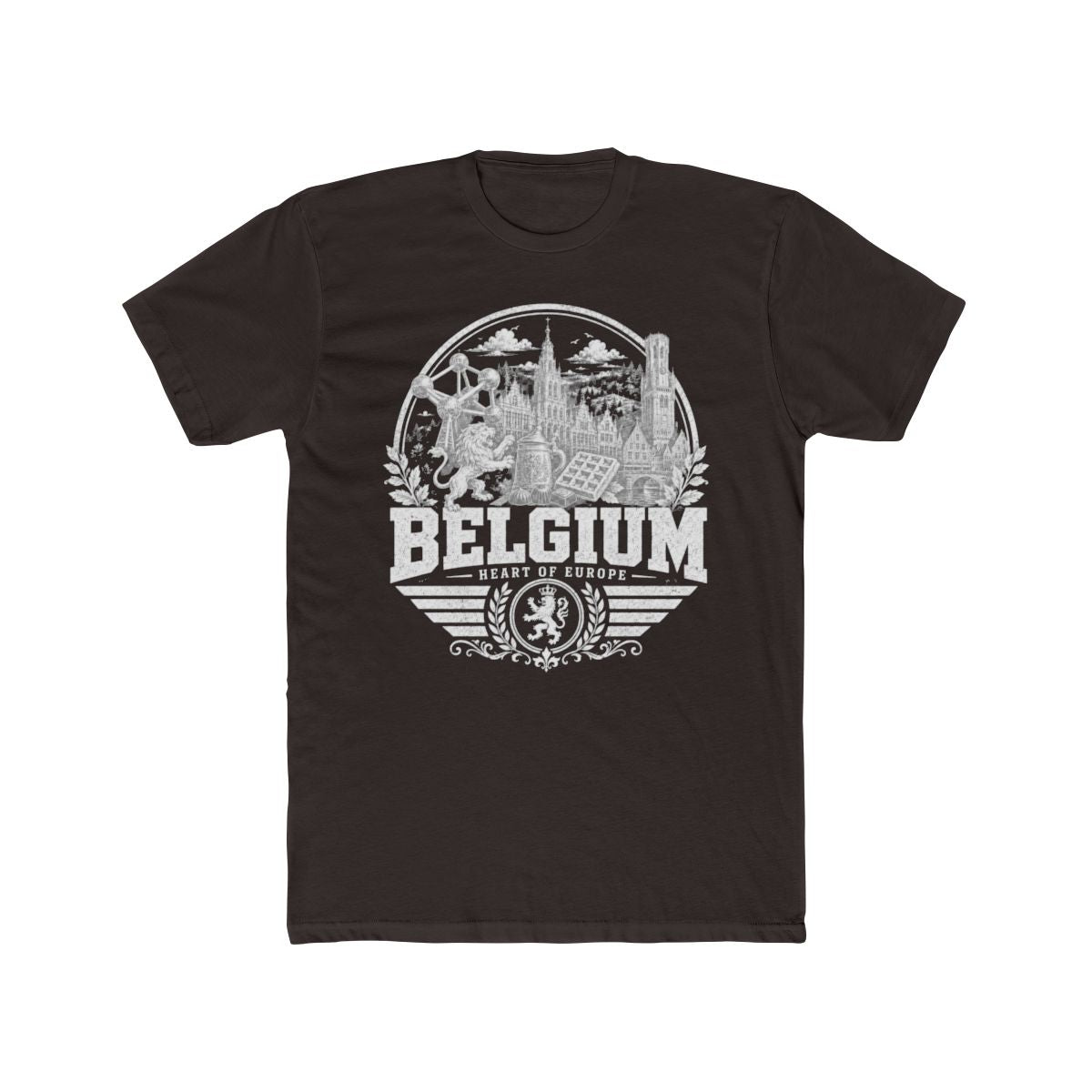 Belgium Men's Tee — Solid Dark Chocolate