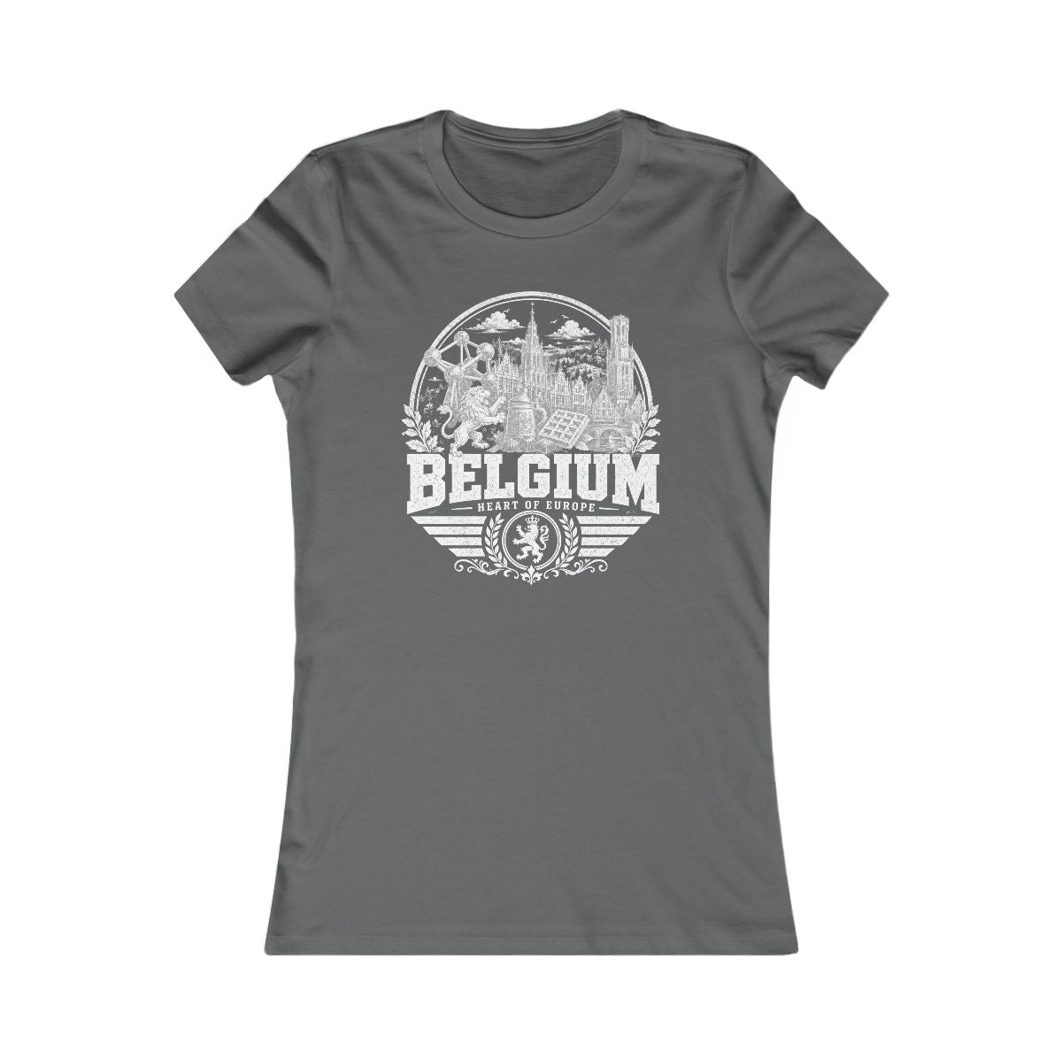 Belgium Women's Tee — Asphalt