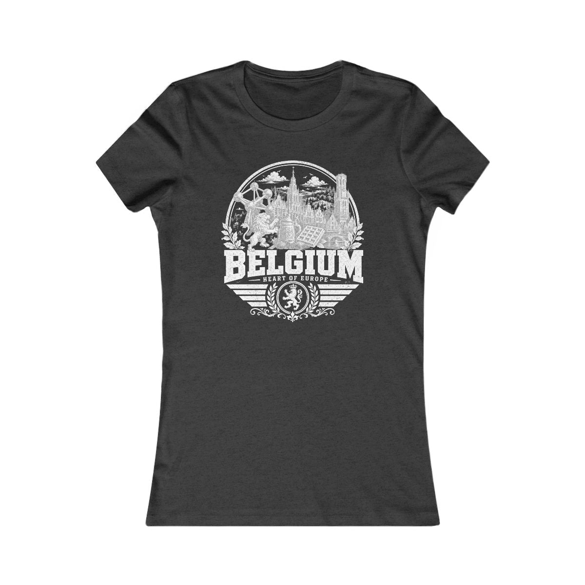 Belgium Women's Tee — Dark Grey Heather