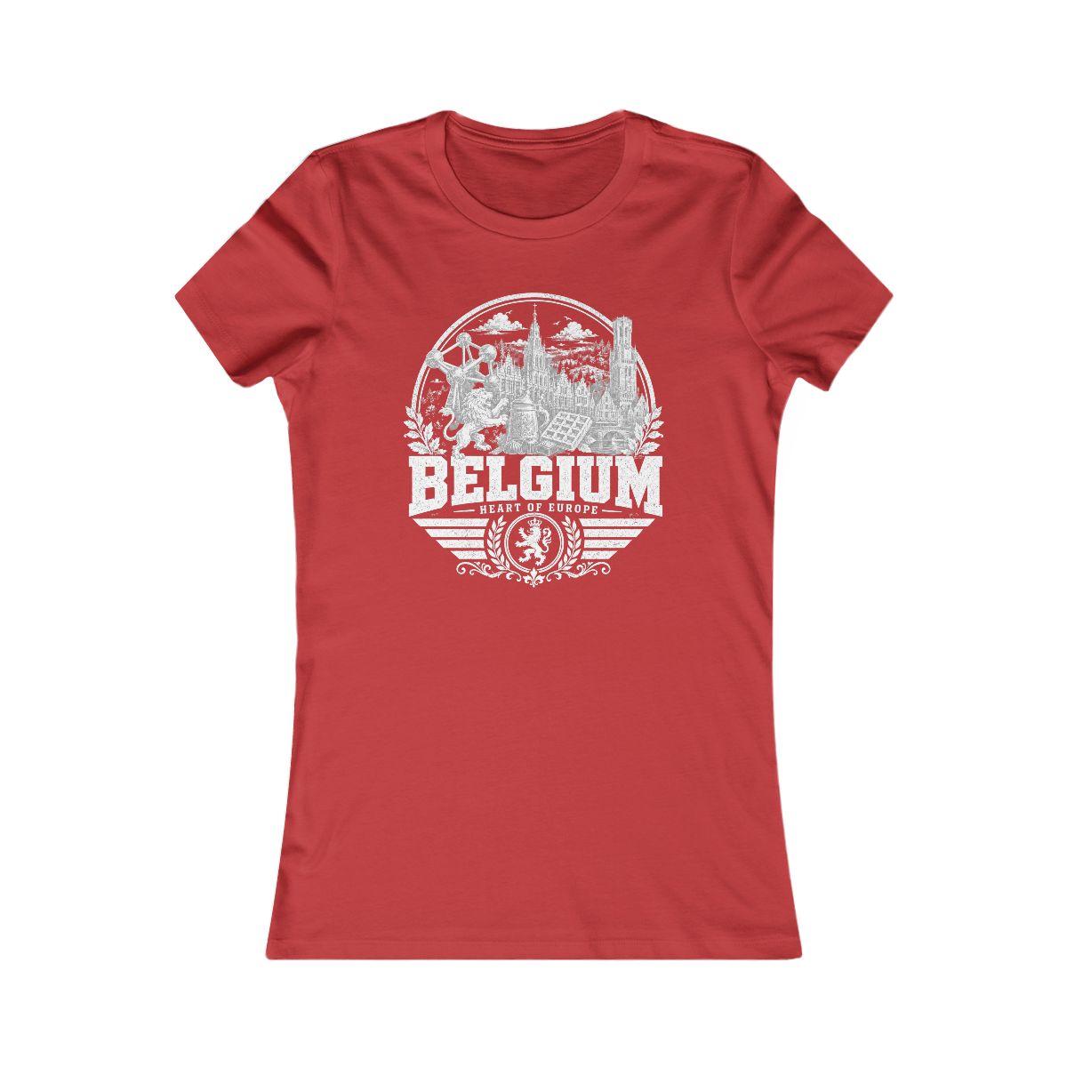 Belgium Women's Tee — Red