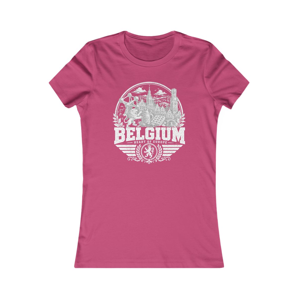 Belgium Women's Tee — Berry