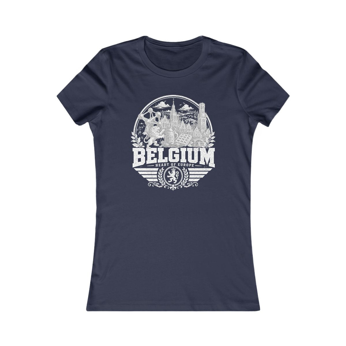 Belgium Women's Tee — Navy