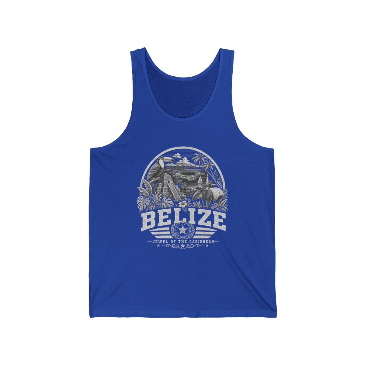 Belize Men's Tank Top — True Royal (front)