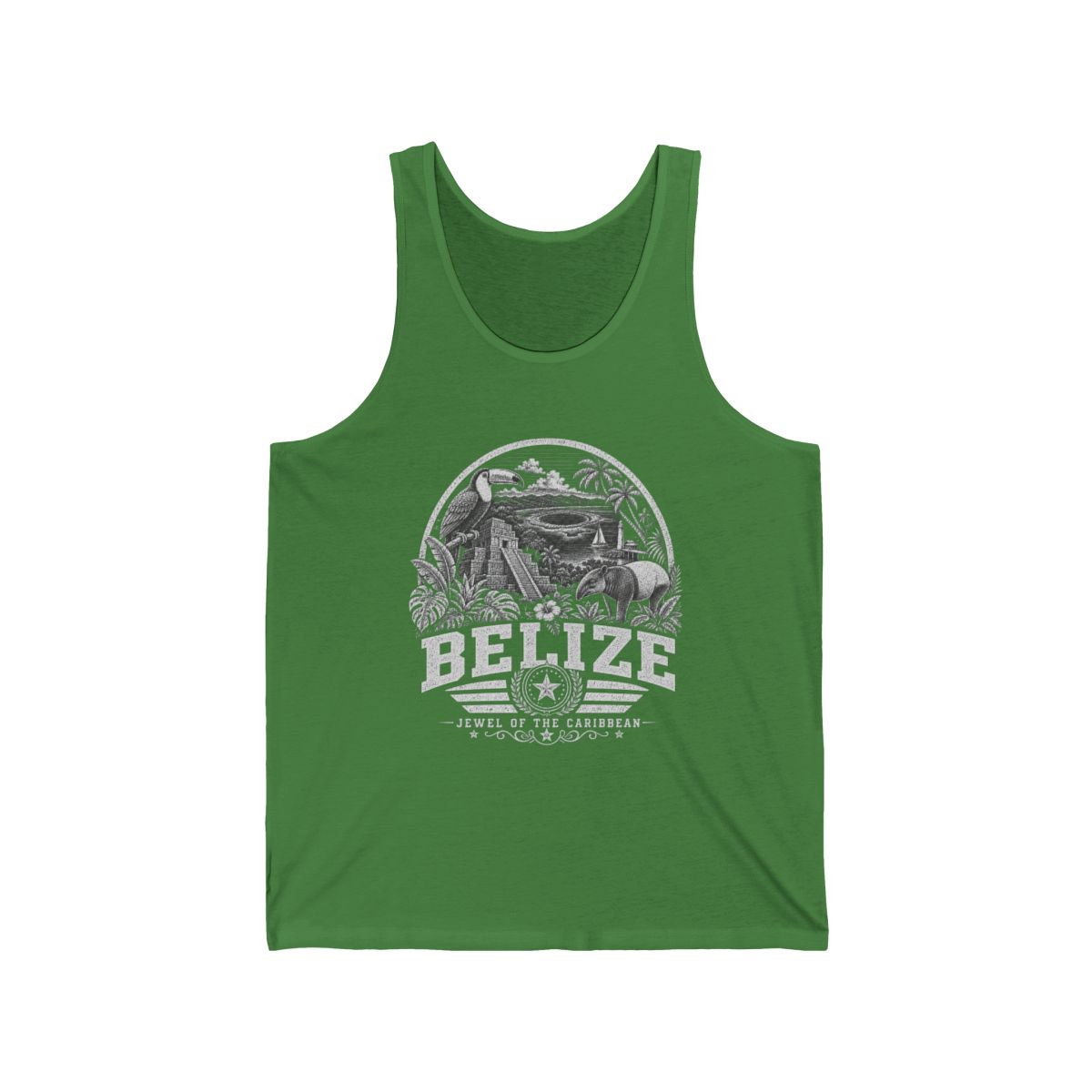 Belize Men's Tank Top — Leaf (front)