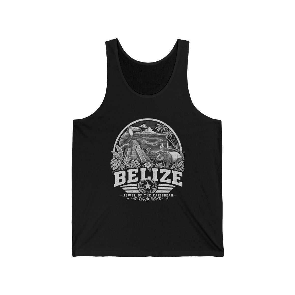 Belize Men's Tank Top — Black (front)