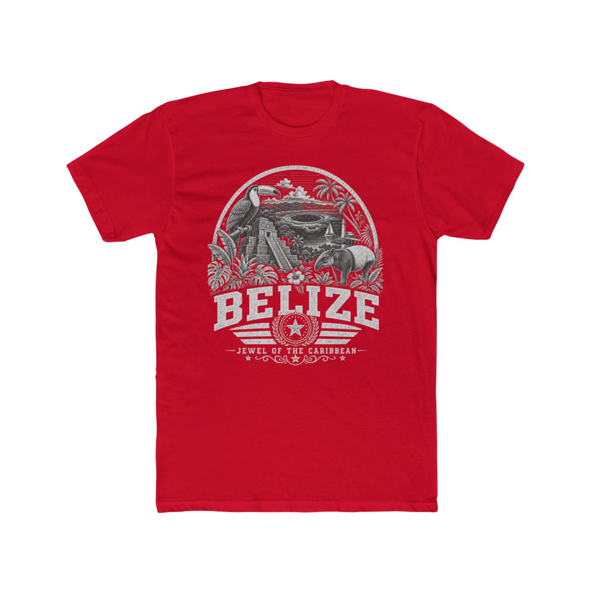 Belize vintage landmarks men's tee — iconic landmark design | Nameshi Destinations (view 15)