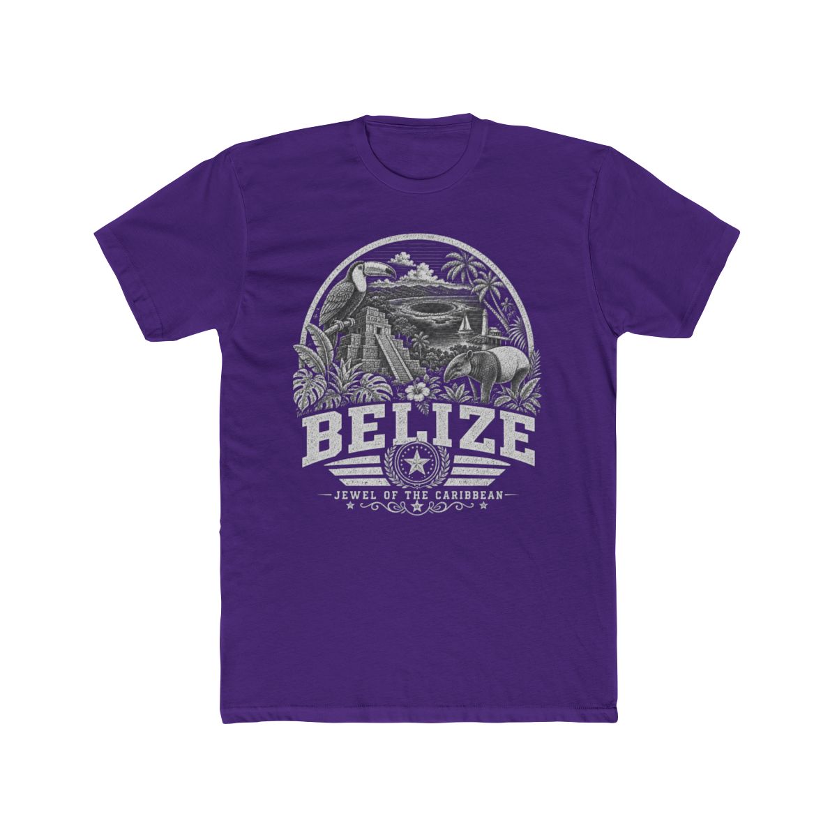 Belize vintage landmarks men's tee — iconic landmark design | Nameshi Destinations (view 13)