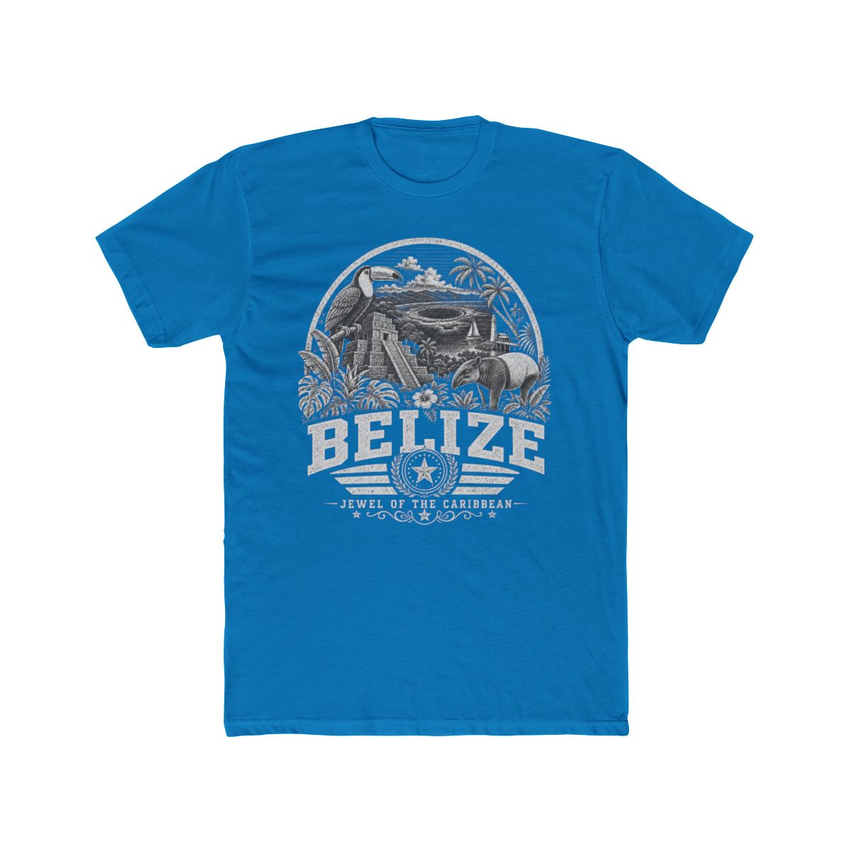 Belize vintage landmarks men's tee — iconic landmark design | Nameshi Destinations (view 9)