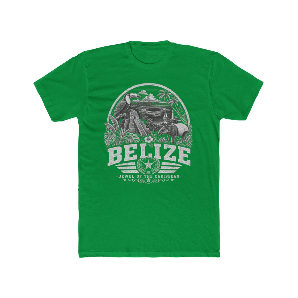 Belize vintage landmarks men's tee — iconic landmark design | Nameshi Destinations (view 6)
