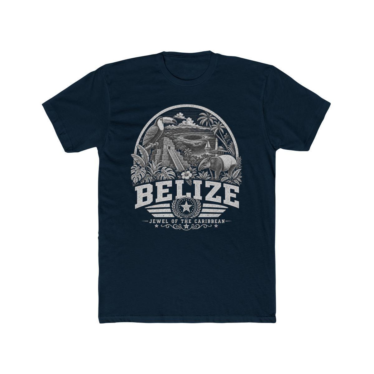 Belize vintage landmarks men's tee — iconic landmark design | Nameshi Destinations (view 12)