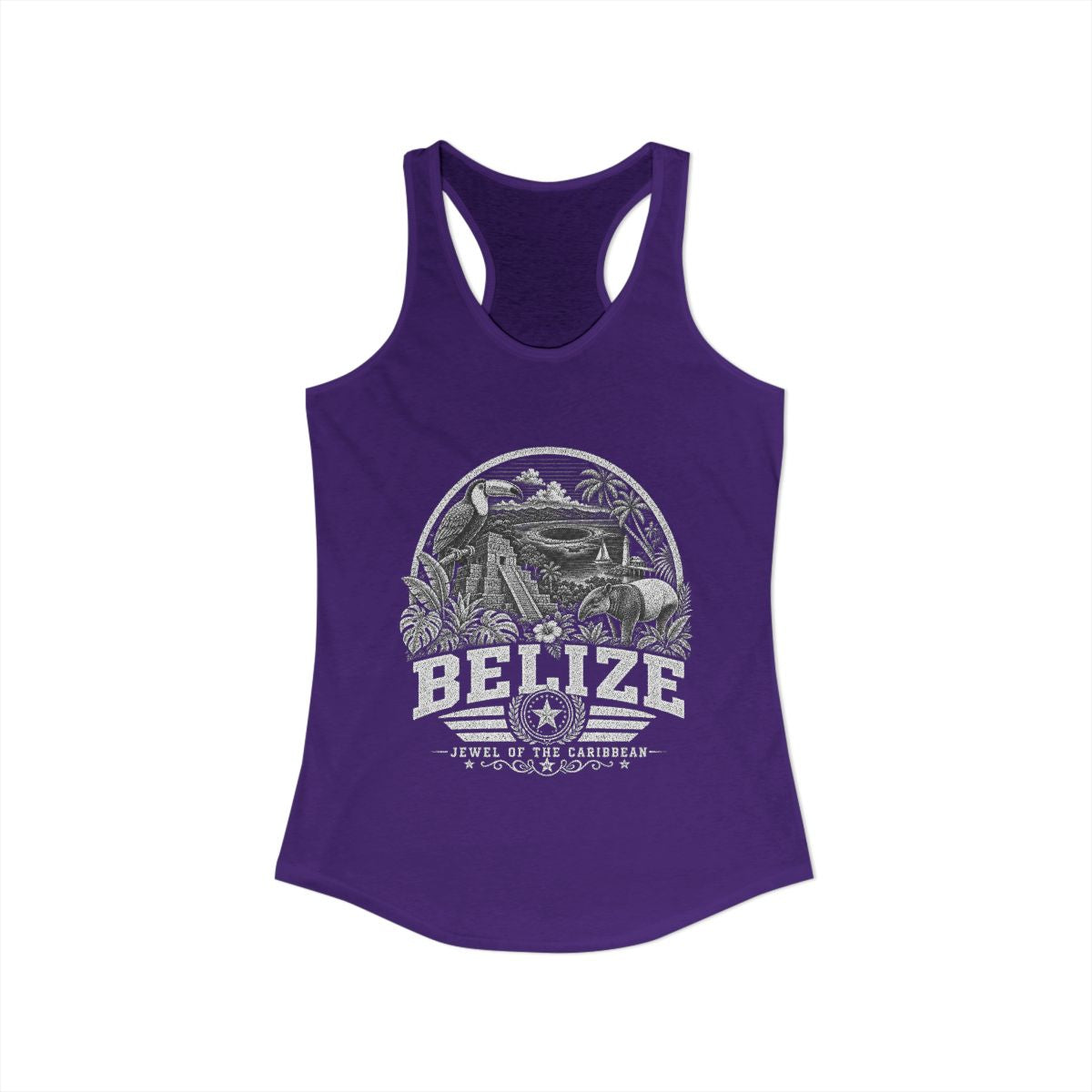 Belize Women's Tank Top — Solid Purple Rush (front)