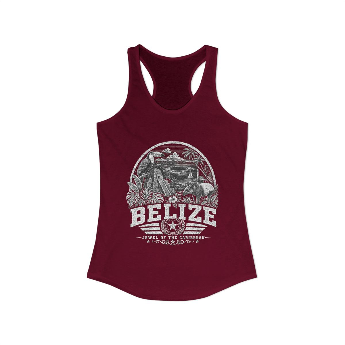 Belize Women's Tank Top — Solid Cardinal Red (front)